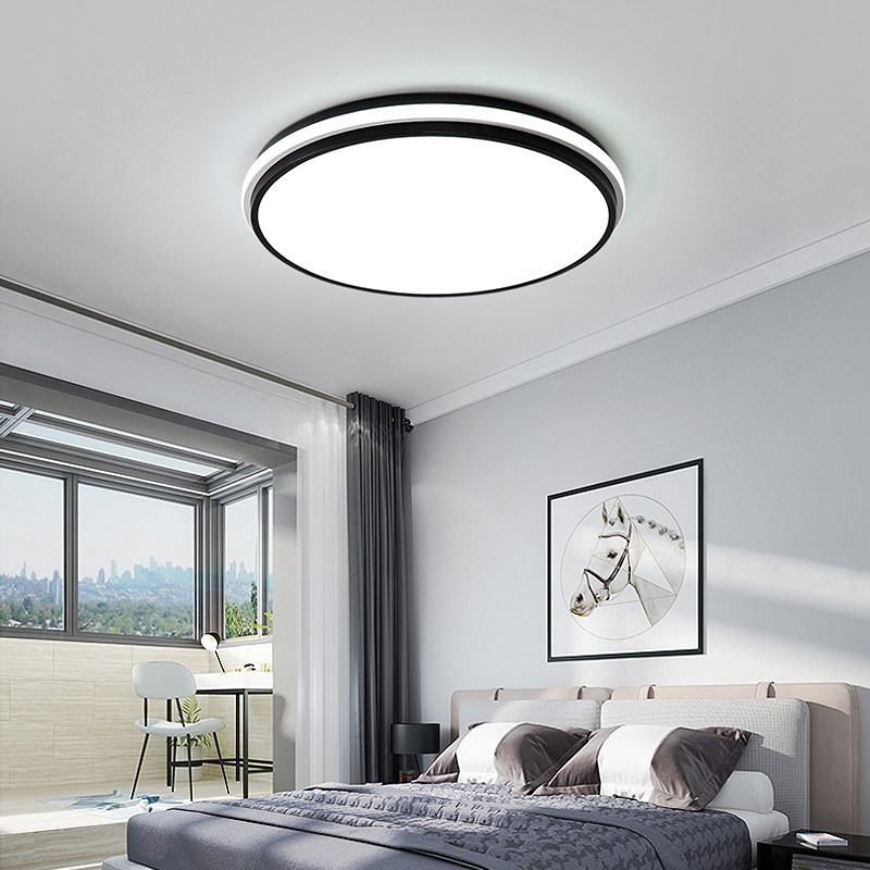 Round Suction Light Led Living Room Dining Hall Brief Modern Rectangular Nordic Atmospheric Balcony Remote Control Bedroom Lamp