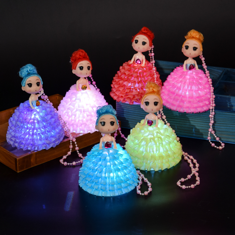 New necklace glowing doll gift Princess colorful luminous lamp temple scenic spot for girls toys
