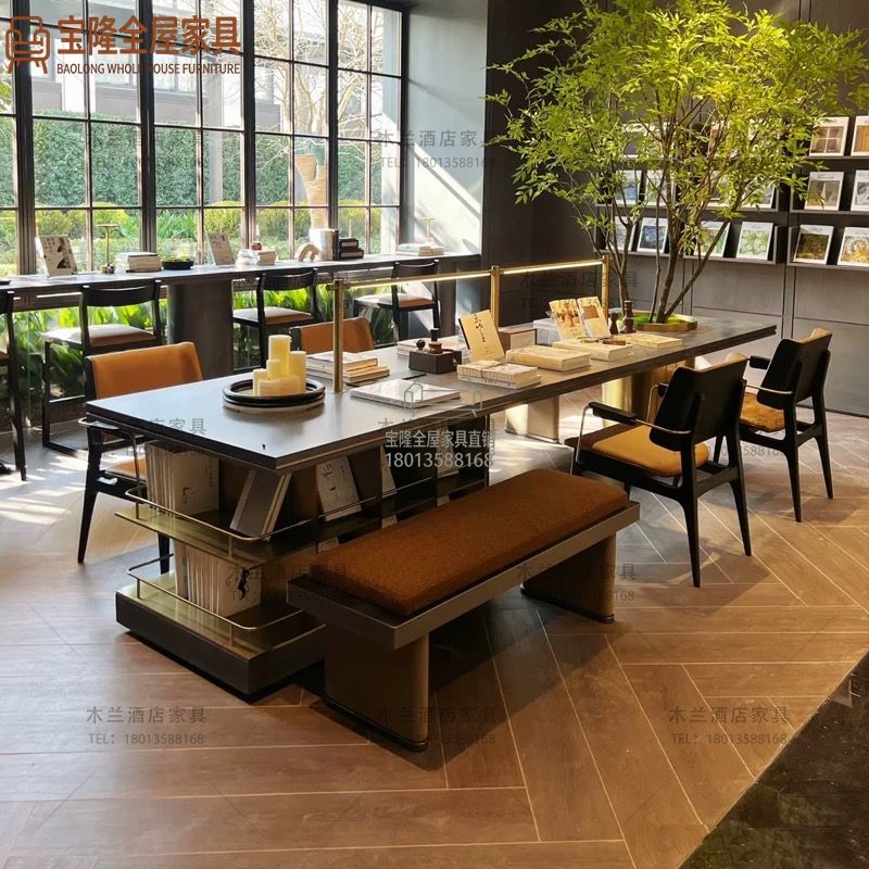 Hotel Club Vip Area Reception Long Table Mezzanine Desk and Chairs Cafe Library Reading Room Desk Reception Hotel Club Vip Area Reception Long Table Mezzanine Desk and Chairs Cafe Library Reading Room Desk Reception