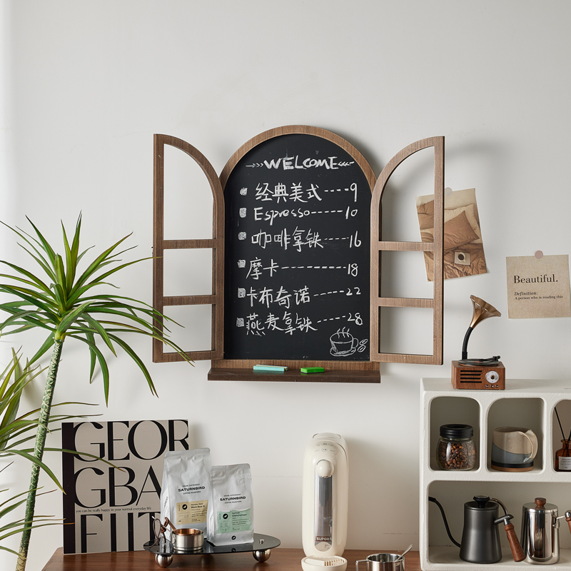 American Countryside Retro Made Old Fake Window Chalkboard Wall-mounted Partition Shelf Coffee Clothing Shop Wall Deco stereo-Taobao