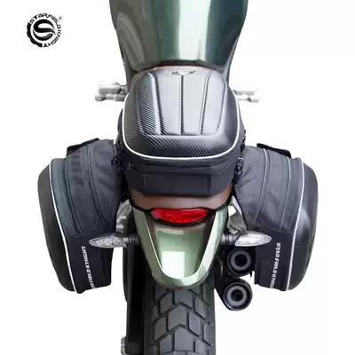 Star Rider Locomotive Saddle Bag Double Side Pack Waterproof Locomotive Motorcycle Travel Equipment Riding Rear Seat Bag