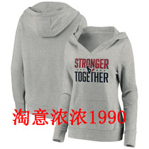 NFL olive ball suit New Texans Texans gray sports hooded loose plus velvet womens sweater