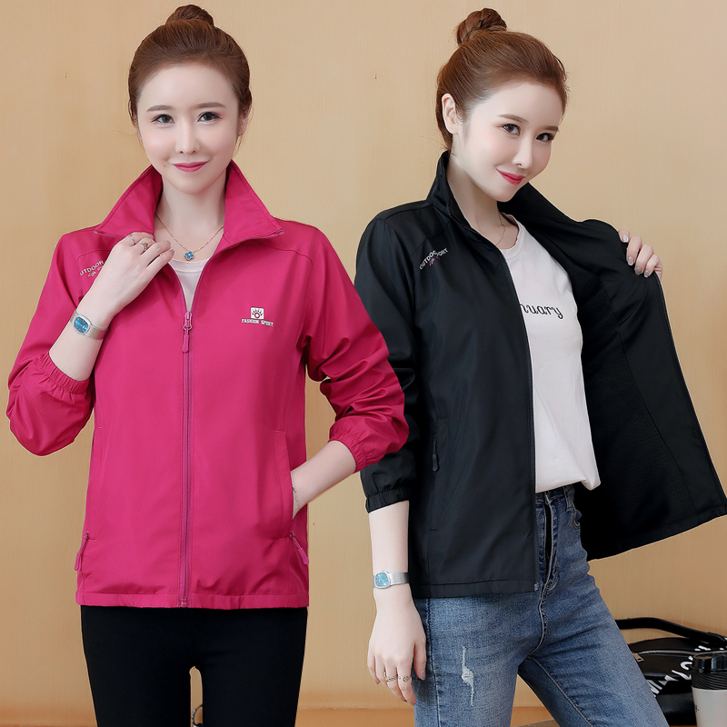 2025 New Thin Trench Coat Women's Sports Jacket Single Piece Casual Sportswear Jacket Versatile Women's Workwear