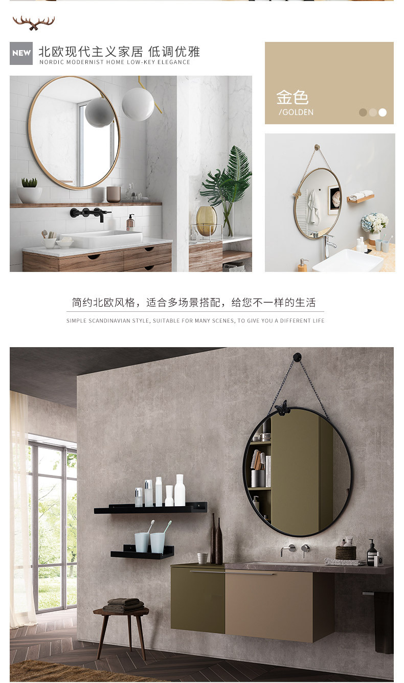 Gương lắp hộ gia đình kết hợp gương phòng tắm gương phòng tắm phòng tắm gương trang trí treo tường gương tường gương dài - Gương gương màu xám khói