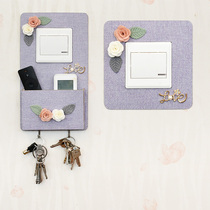 Buckle type fabric light switch protective cover wall socket wall sticker decoration switch sticker 86 panel frame switch cover