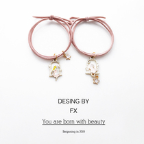 Small rubber band for boyfriend couple small holster loose simple head rope tie hair Hairband Net red ins hair rope