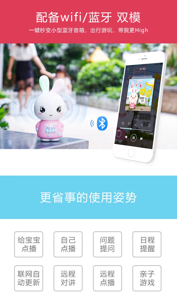 Lửa thỏ G6 máy giáo dục sớm F6S máy câu chuyện thông minh WiFi trẻ sơ sinh trẻ em đồ chơi trẻ em MP3 có thể sạc lại robot đối thoại bằng giọng nói