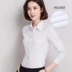 Áo sơ mi trắng nữ tay dài 2018 xuân mới chuyên nghiệp áo ol overalls sơ mi mỏng mỏng Han Fan mùa thu áo sơ mi đen nữ