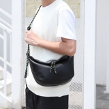 LINSHI TASKS Кожаная сумка через плечо, спортивная сумка на одно плечо для отдыха, нагрудная сумка, из натуральной кожи