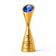 High-End Gold-Plated Resin Crystal Trophy and Medal Custom-Made for Annual Awards Ceremony to Honor Outstanding Employees with a Sense of Prestige