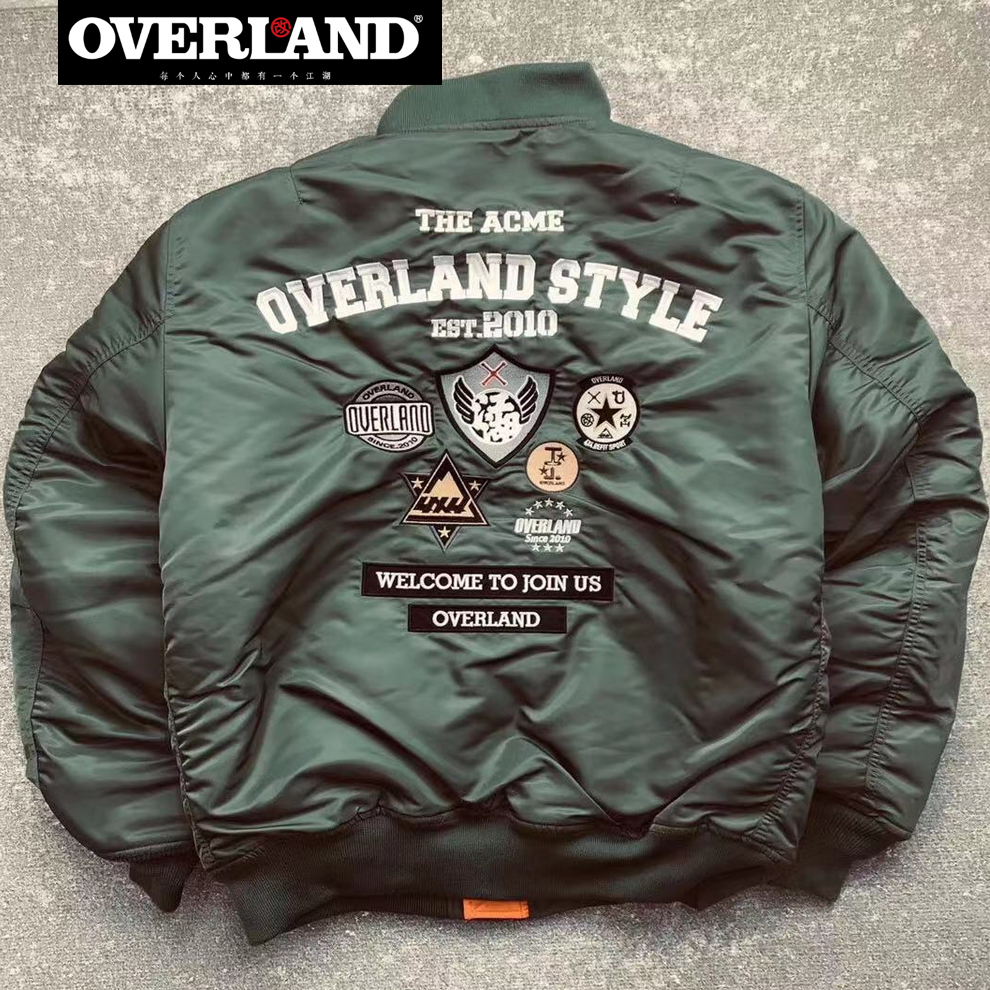 Off-road Jianghu autumn and winter new flight suit jacket embroidered stand collar jacket jacket cotton coat can be customized fleet