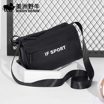 American bison shoulder bag mens shoulder bag 2021 new canvas differential bag casual Simple Mens backpack