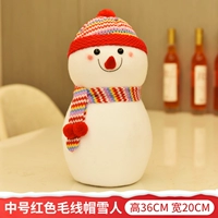 Средний номер красная шерстяная шляпа снеговик