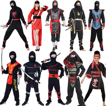 Ninja Assassin costume night clothes Halloween childrens costumes masked samurai clothes adult men and women