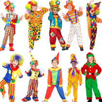 Halloween children costume cosplay masquerade performance costume dress children men clown suit