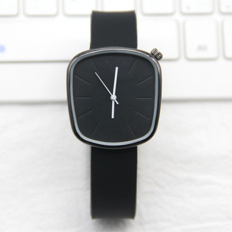 Pebble Nordic Minimalist Design Watch for Men, Fashionable Trendy Square Niche Men's Watch with Invisible Scale Pebble Nordic Minimalist Design Watch for Men, Fashionable Trendy Square Niche Men's Watch with Invisible Scale