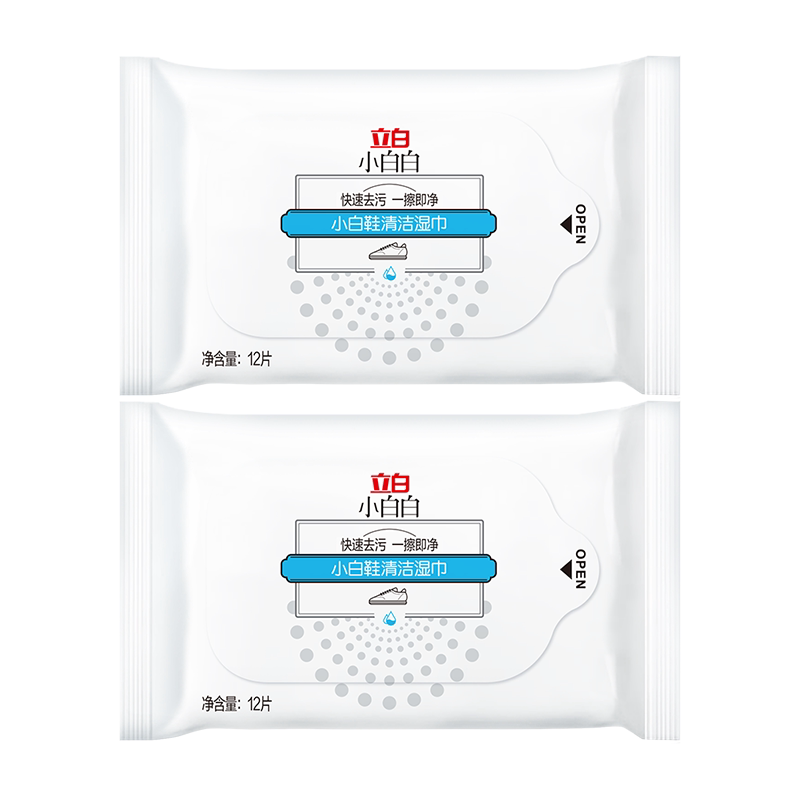 Stand white little white white shoes cleaning wet towels 12 slices * 2 packs (days cat U first) -Taobao