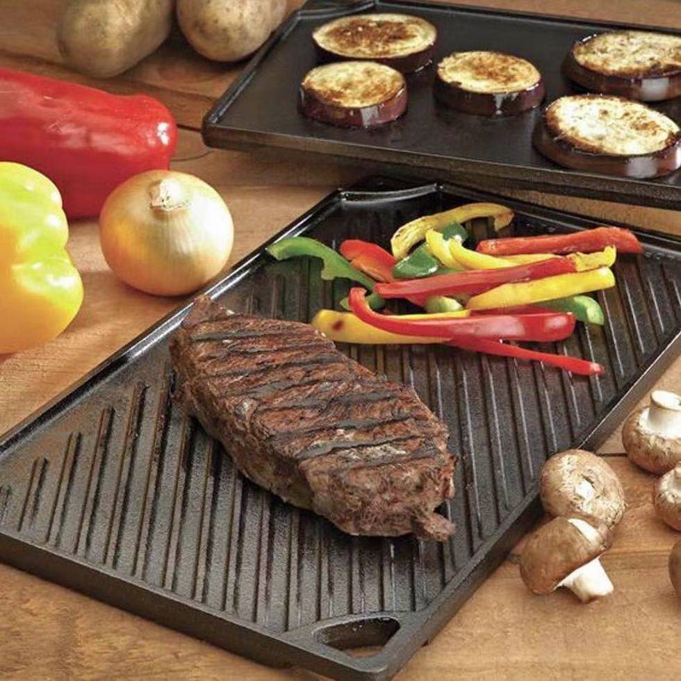 LODGE cast iron grill pan outdoor camping BC glamping BBQ