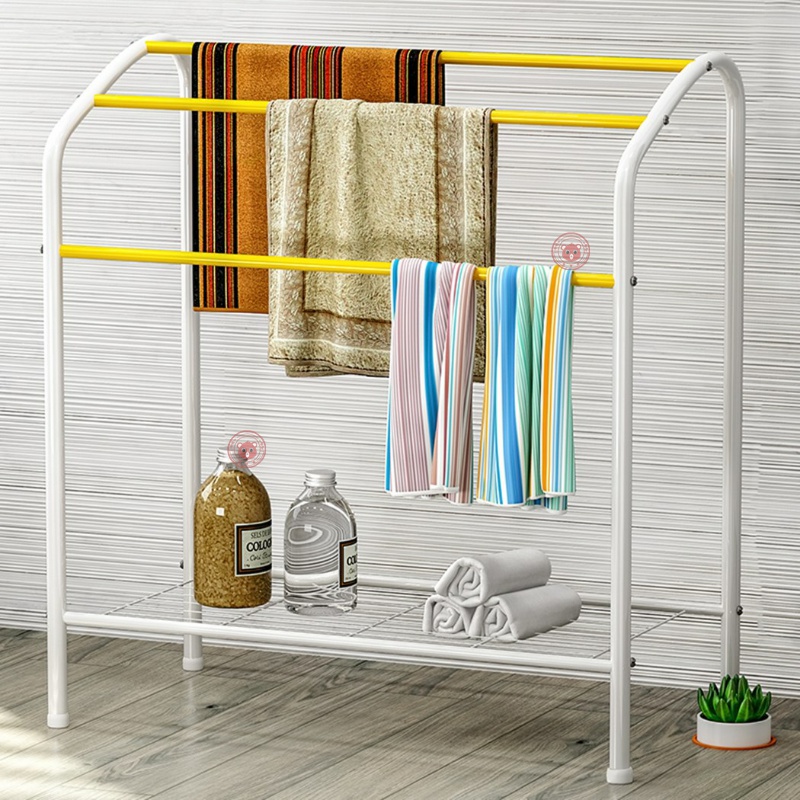 Towel rack floor-standing car wash Beauty Salon Salon Salon Shop cool drying Rod vertical shelf Indoor