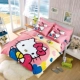 Couple hồng hello kitty gia đình giường hellokitty bốn cute girl ba mảnh vải quilt - Bộ đồ giường bốn mảnh