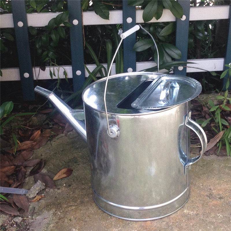 15L large handle long mouth refueling bucket 10 liters 15 liters oil pot galvanized white iron refueling pot gasoline barrel spare fuel tank