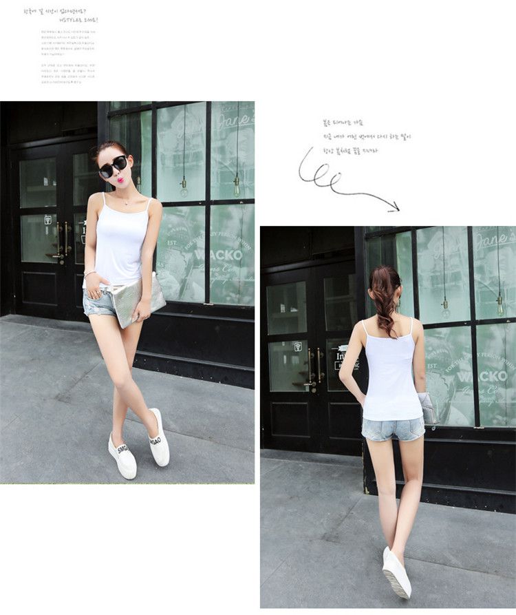 Modal yếm trong của phụ nữ mùa hè ngắn Slim Fit bên trong hoang dã nhỏ tươi Stretch kích thước lớn thường xuyên cơ sở Top áo kiểu nữ đẹp