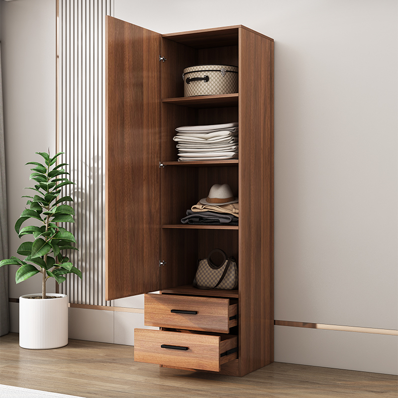 2m Simple Modern New Chinese Style Single-Door Wardrobe Bedroom Balcony Storage Office Single-Person Wardrobe Standing Cabinet 2m Simple Modern New Chinese Style Single-Door Wardrobe Bedroom Balcony Storage Office Single-Person Wardrobe Standing Cabinet