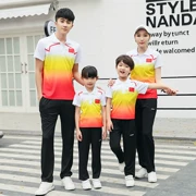 Mùa hè ngắn tay thể thao quần short phù hợp với đồng phục nhóm quốc gia Trung Quốc dịch vụ xuất hiện giải thưởng quần áo thể thao cuộc họp - Thể thao sau