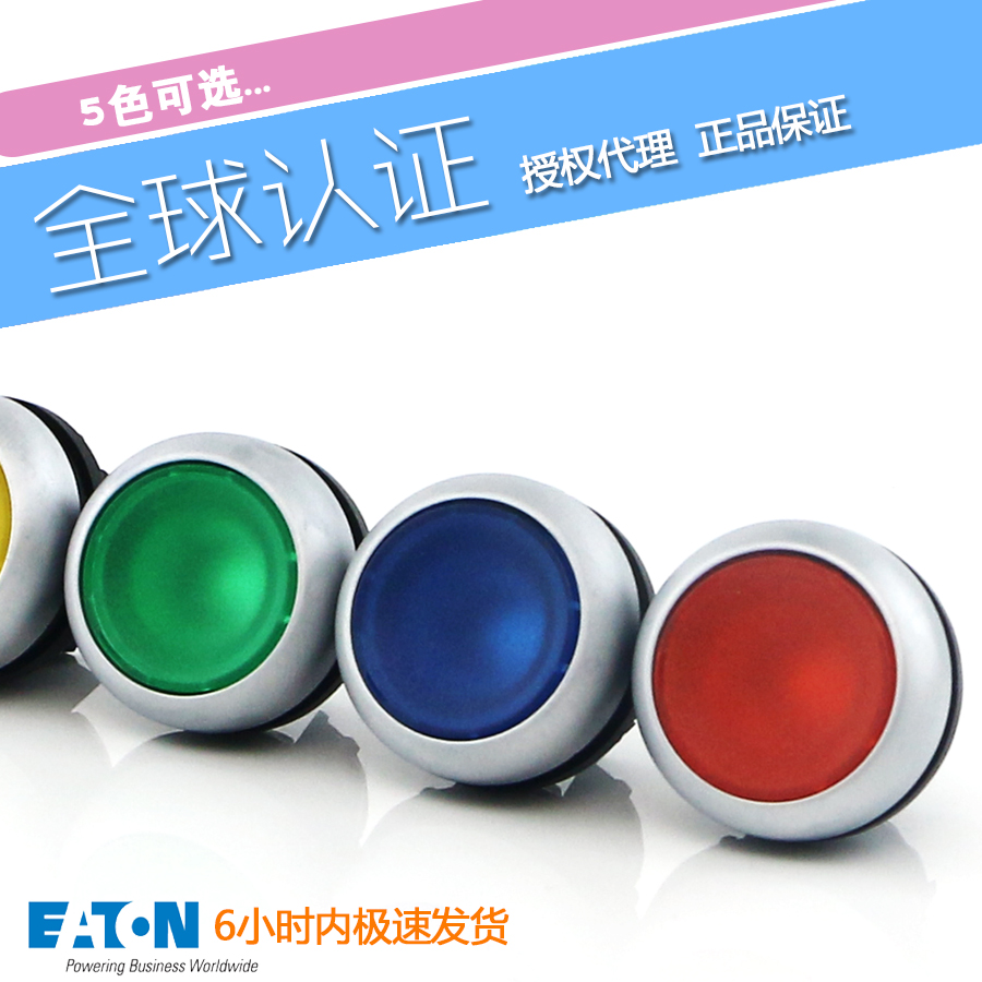 EATON Eton Mueller reset switch with light button head M22-DL-G R Y B W metal German imports