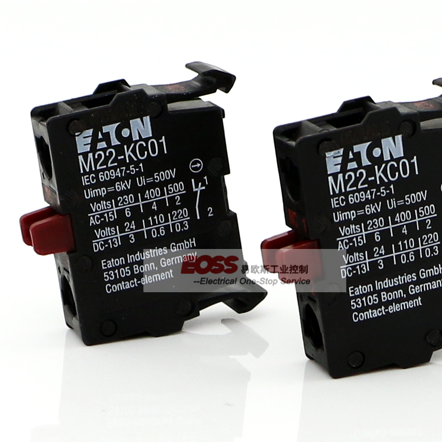 Eaton Muller M22-K10 M22-K01 M22-KC10 M22-KC01 Pushbutton Switch ...