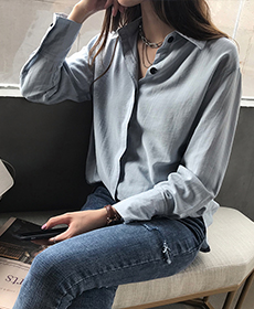 2018 mùa thu mới của phụ nữ sang trọng phù hợp với cổ áo sơ mi voan nữ dài tay áo sơ mi màu rắn sơ mi các kiểu áo sơ mi hoa nữ đẹp