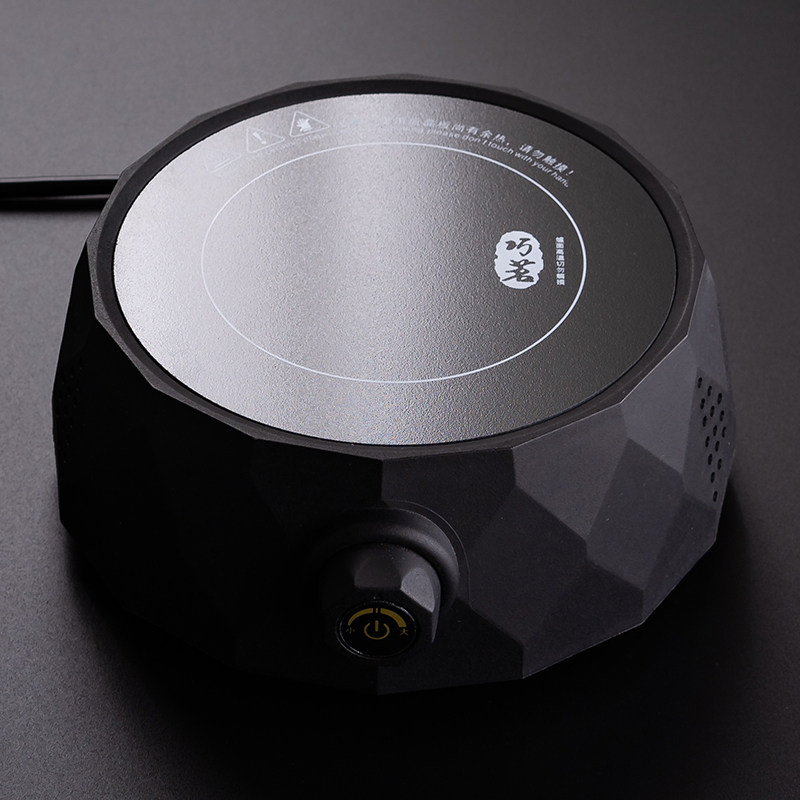 Glass Teapot Heating Base Electric Heat Burning Water Wellness Kettle Black Crystal Furnace Full Automatic Home Cooking Tea Ware Small Suit