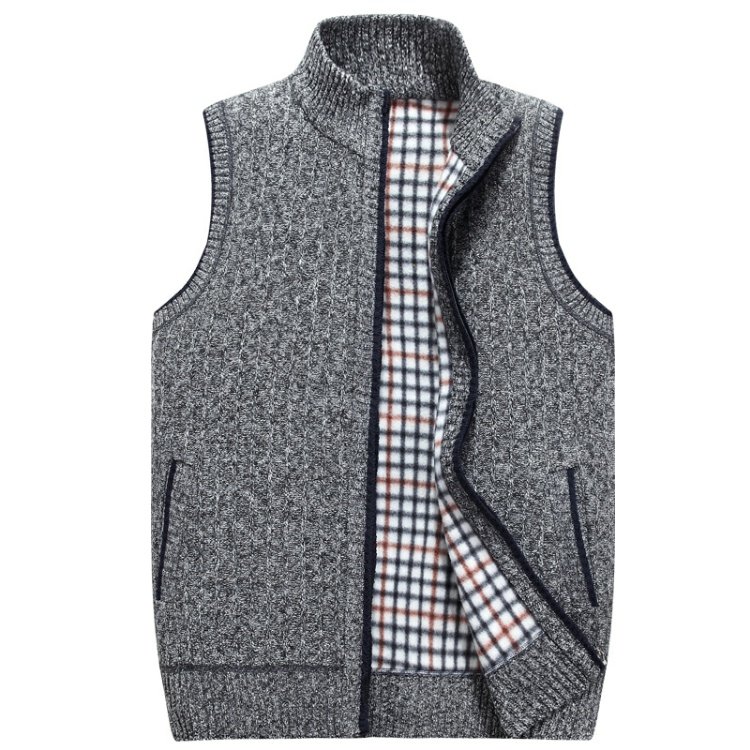 David Jeep mùa thu và mùa đông áo vest nam chất béo cộng với nhung ấm áp nam trung niên áo vest khoác nam