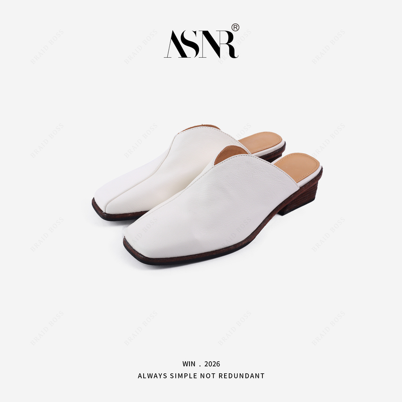 Braid I Horse Leather Slippers I Solid Heel Slippers Braid I Horse Leather Slippers I Solid Heel Slippers