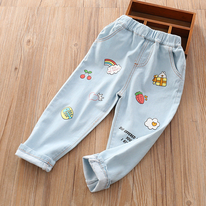 Girl Jeans Spring Autumn Thin style Loose Straight Barrel 2022 Spring Ocean Korean version CUHK Tong 100 hitch pants