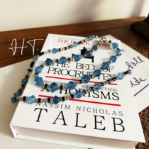 I have you or not series Roland natural stone crystal niche conspicuous bag necklace