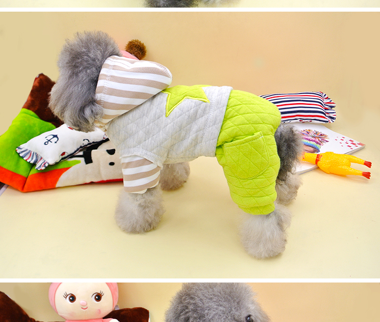 Chó con quần áo chó lông thường mặc quần áo thú cưng mùa thu và mùa đông dày Teddy quần áo bốn chân VIP hơn quần áo gấu - Quần áo & phụ kiện thú cưng mũ cho mèo