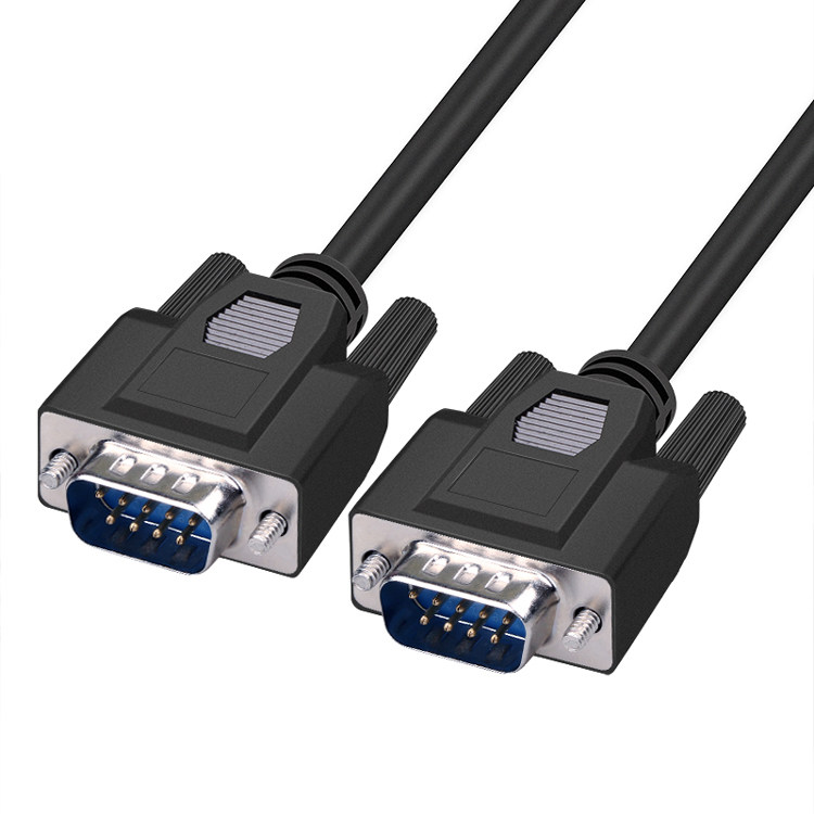 1 8 m RS485 serial port line DB9 for needle 9-pin COM line 9 pin public for public RS-485 straight even black