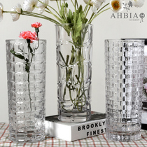 Glass thickened transparent glass modern simple hydroponic bamboo household large rich bamboo living room table vase