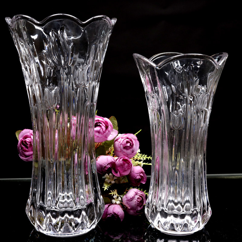 Thickened transparent glass modern fashion simple hydroponic water bamboo large lucky bamboo living room dining table vase