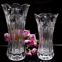 Thickened transparent glass modern fashion simple hydroponic bamboo large rich bamboo living room table vase