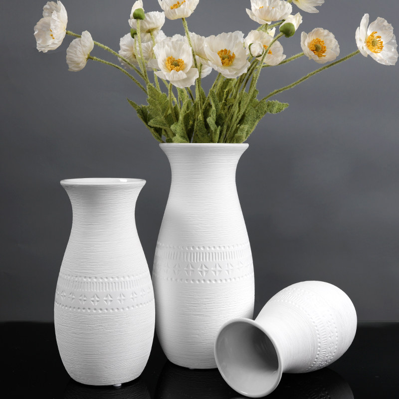 Ceramic flower drawing creative living room with white minimalist modernizer Nordic dry flower culture European vase