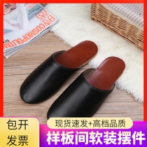 Model room bathroom slippers model room shoes cloakroom decorations bathroom accessories mens and womens slippers European