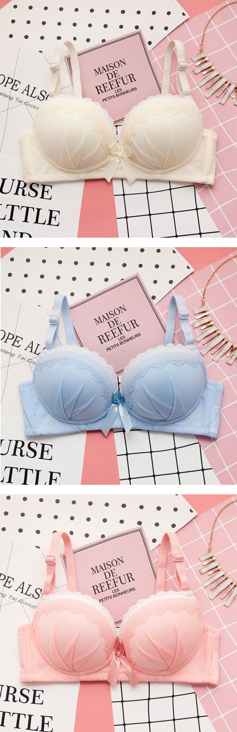 Áo ngực chống chói không có vành tụ tập trên ren mỏng mỏng gợi cảm của nữ sinh đại học áo ngực dây ren