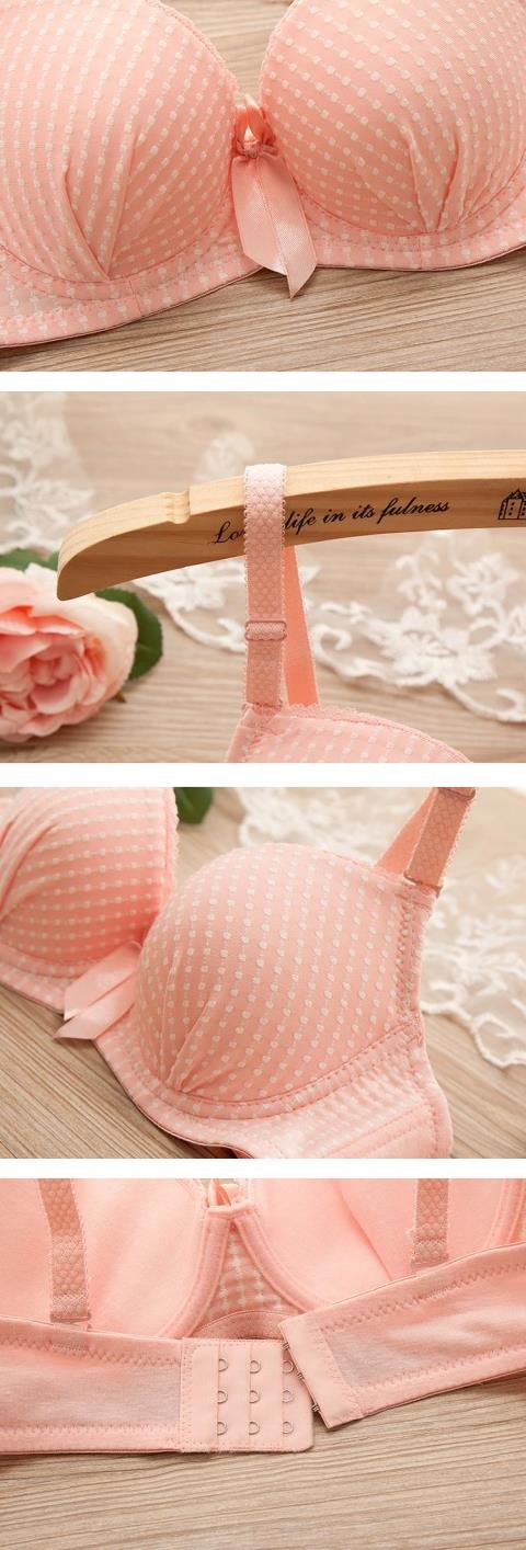Áo ngực mùa hè mới mỏng và dày, và sự điều chỉnh là hàng đầu. Đồ lót nữ gợi cảm đặt học sinh trung học. quần lót nữ cao cấp