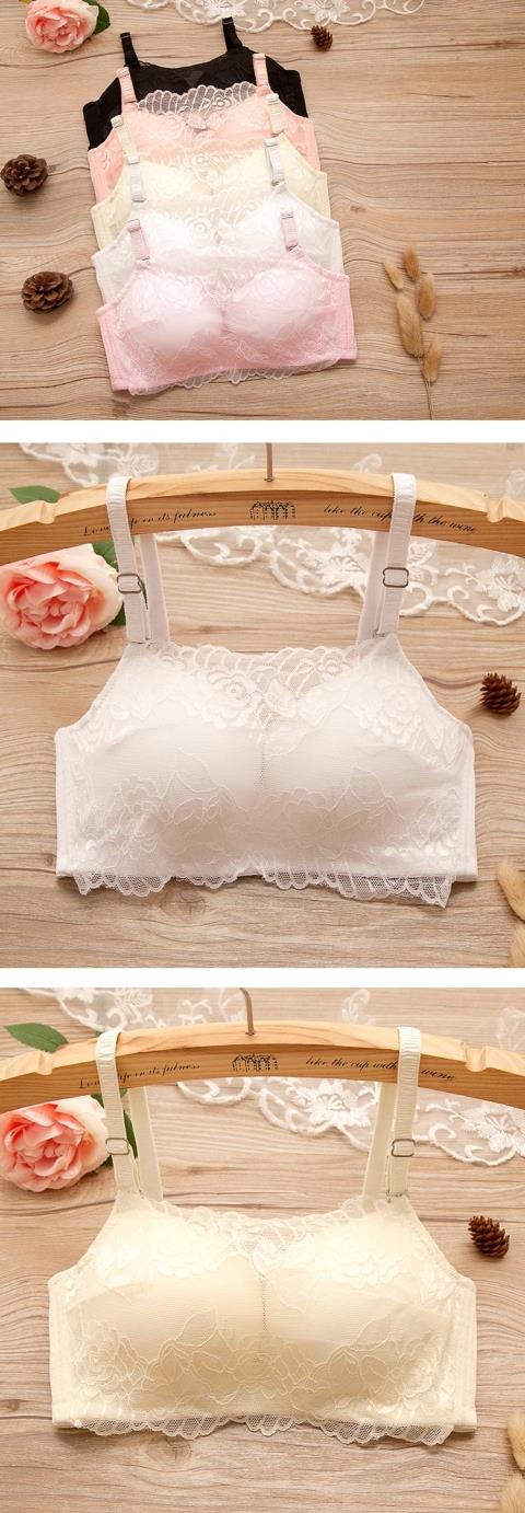 Bộ đồ lót Nhật Bản nữ sinh trung học không có vòng thép mỏng và dày mới tụ tập áo ngực gợi cảm do lot nu