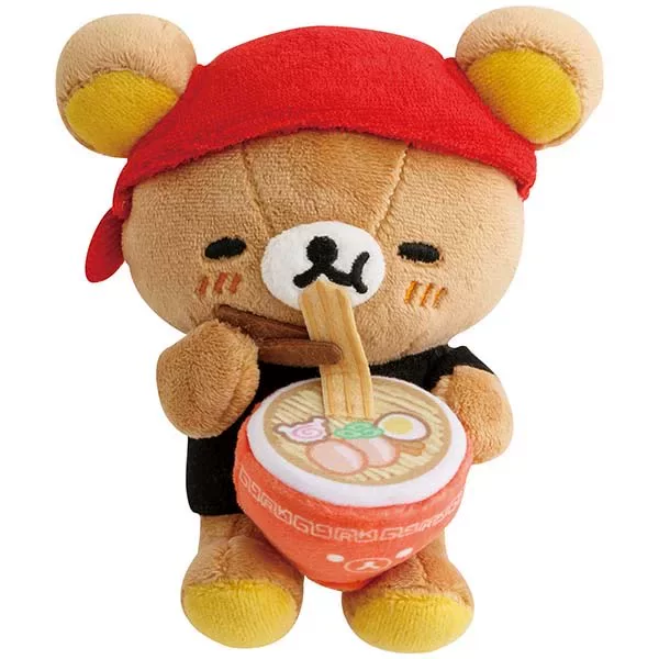 Японский закупщик Сан-Экс Rilakkuma rilakkuma белый каракулированный медведь, прозрачная сумка, зажим-кукла