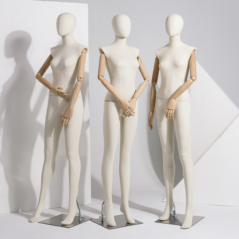 Full-Body Cloth-Covered Female Mannequin with Movable Limbs, Korean-Style Women's Clothing Display Stand, Window Display Mannequin, Clothing Store Mannequin Stand Full-Body Cloth-Covered Female Mannequin with Movable Limbs, Korean-Style Women's Clothing Display Stand, Window Display Mannequin, Clothing Store Mannequin Stand