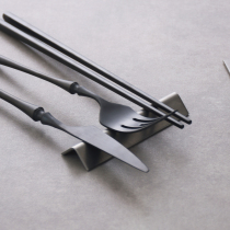 Retro 304 stainless steel geometric chopstick rack delicate chopstick bay placed chopstick pillow spoonful of restaurant hotel utensils