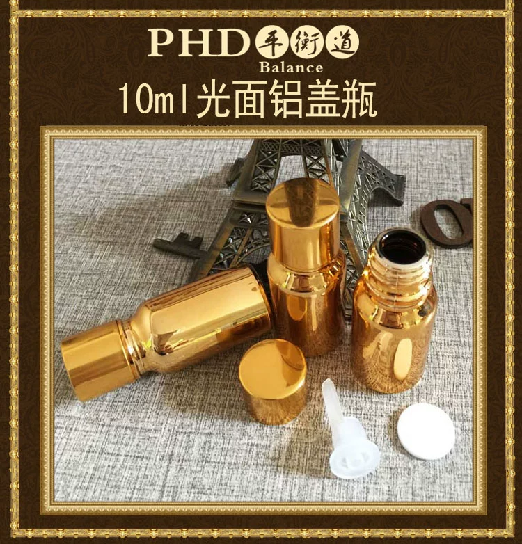 Chai vàng PHD nắp nhôm vàng chai tinh dầu chai 10ML chai thủy tinh nhỏ chai rỗng chai chai chia chai - Tinh dầu điều trị